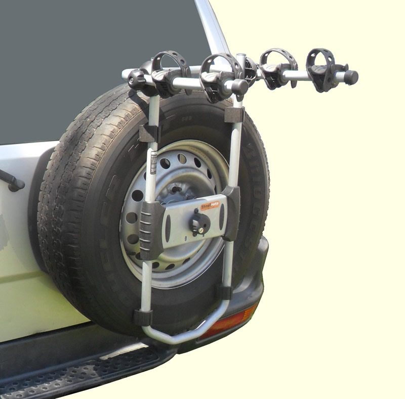 spare wheel mounted bike carrier